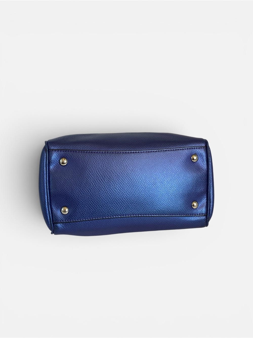 Coach Metallic Indigo Leather Satchel with Detachable Strap - Picture 5 of 11